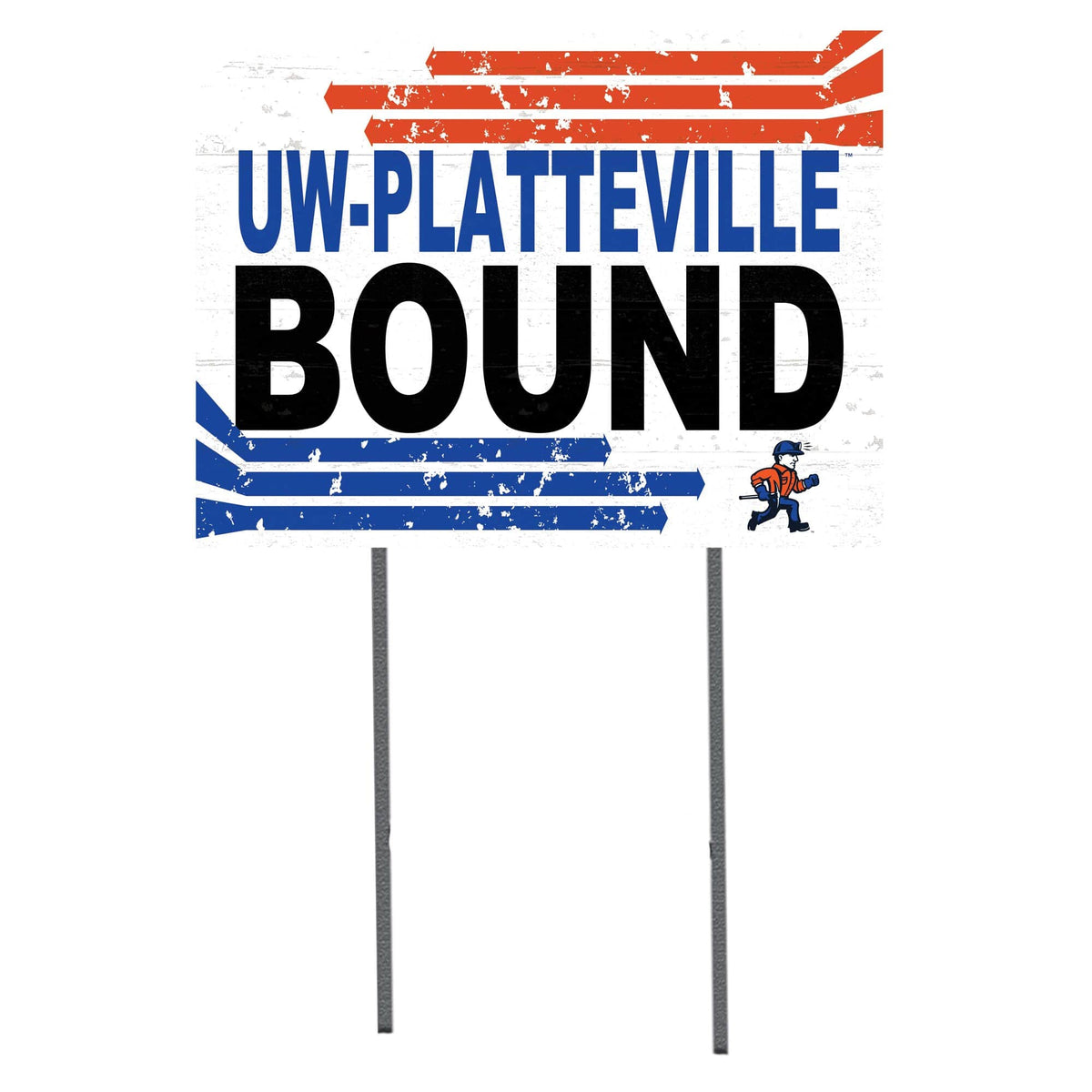 Jardine - Wisconsin-Platteville Pioneers 18" x 24" Team Yard Sign - White
