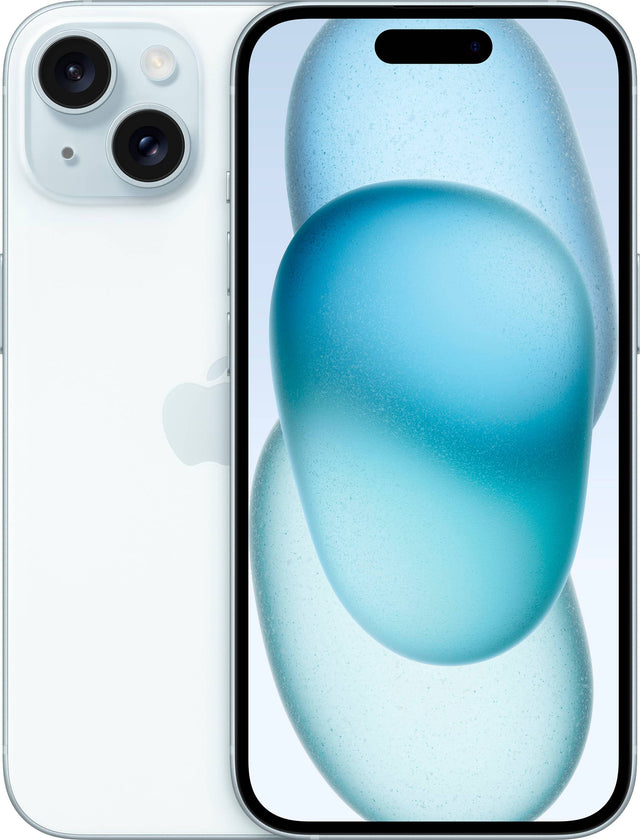 Front. Apple - iPhone 15 256GB - Blue.