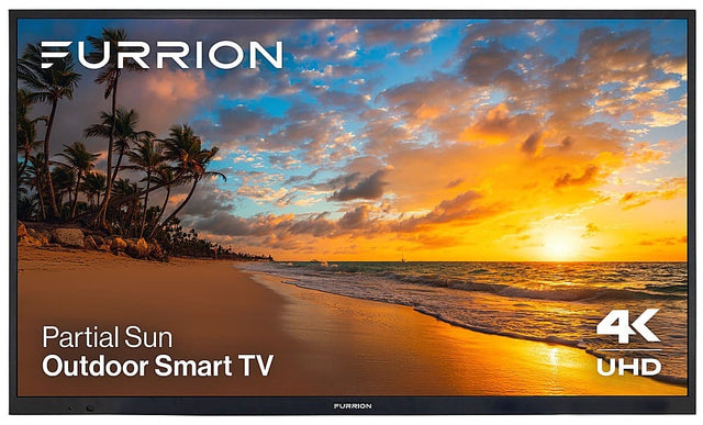 Front. Furrion - 75" Furrion Aurora Partial Sun Smart 4K LED Outdoor TV - Black.