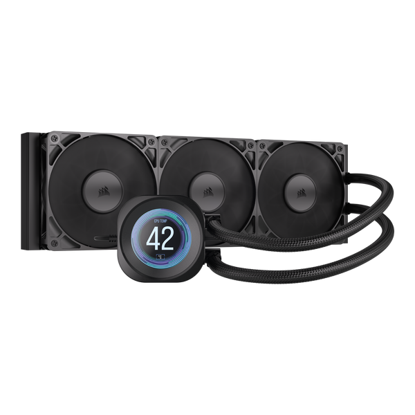 CORSAIR - NAUTILUS 360 RS LCD Liquid CPU Cooler - Black