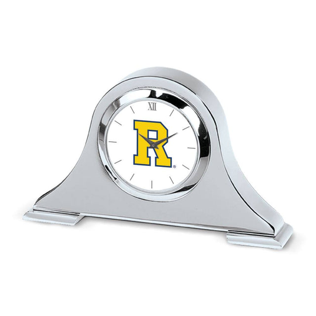 Front. Jardine - Rochester Yellow Jackets Primary Team Logo Napoleon Desk Clock - Silver.