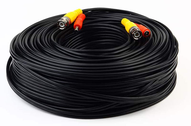 Front. SPT - 150 ft. Premade Premium Siamese Power Video Cable (3-Pack) - Black.