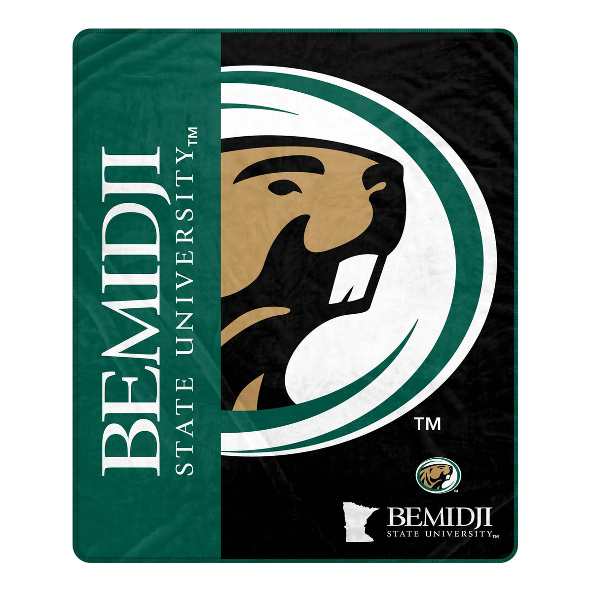 Pegasus - Bemidji State Beavers 50" x 60" Endzone Ultra Soft Throw Blanket - Multicolor