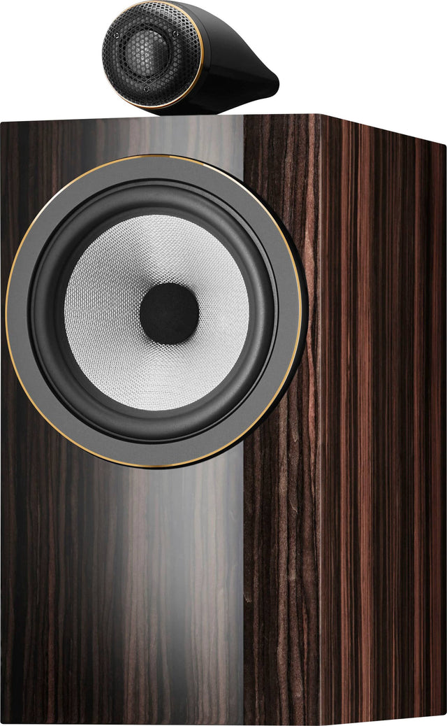 Front. Bowers & Wilkins - 700 Series 3 Signature Bookshelf Speaker with 1" Tweeter on Top and 6.5" Midbass (Pair) - Datuk Gloss.