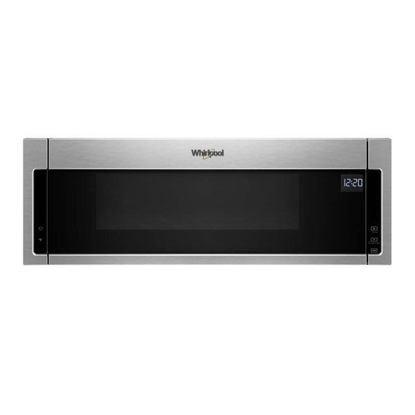 Whirlpool - 1.1 Cu. Ft. Low Profile Over-the-Range Microwave Hood Combination with Hidden Control Panel - Stainless Steel