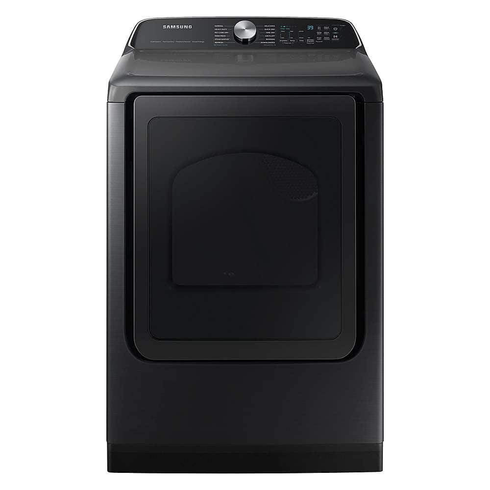 Samsung - Open Box 7.4 Cu. Ft. Smart Gas Dryer with Steam Sanitize+ - Black