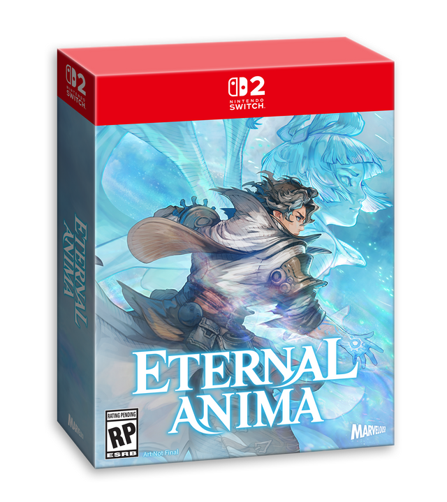 CB2 SWITCH. NINTENDO B2 NINTENDO SWITCH. ETERNAL ANIMA ETERNAL ANIMA RP RATING PENDING MARVELOZZA ESRB Art Not Final