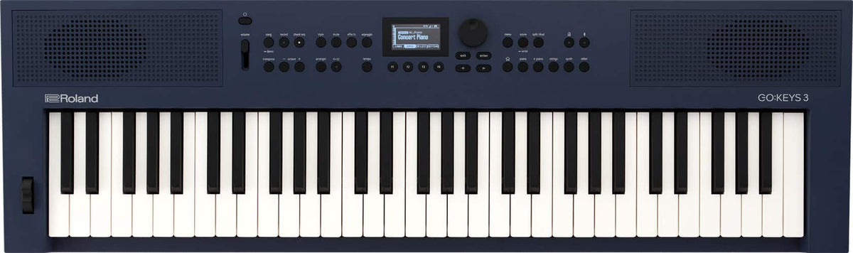 Roland - Music Creation Keyboard with 61 Note Touch-Sensitive Keys, ZEN-Core Engine Sounds, Auto-Accompaniment and Bluetooth - Midnight Blue