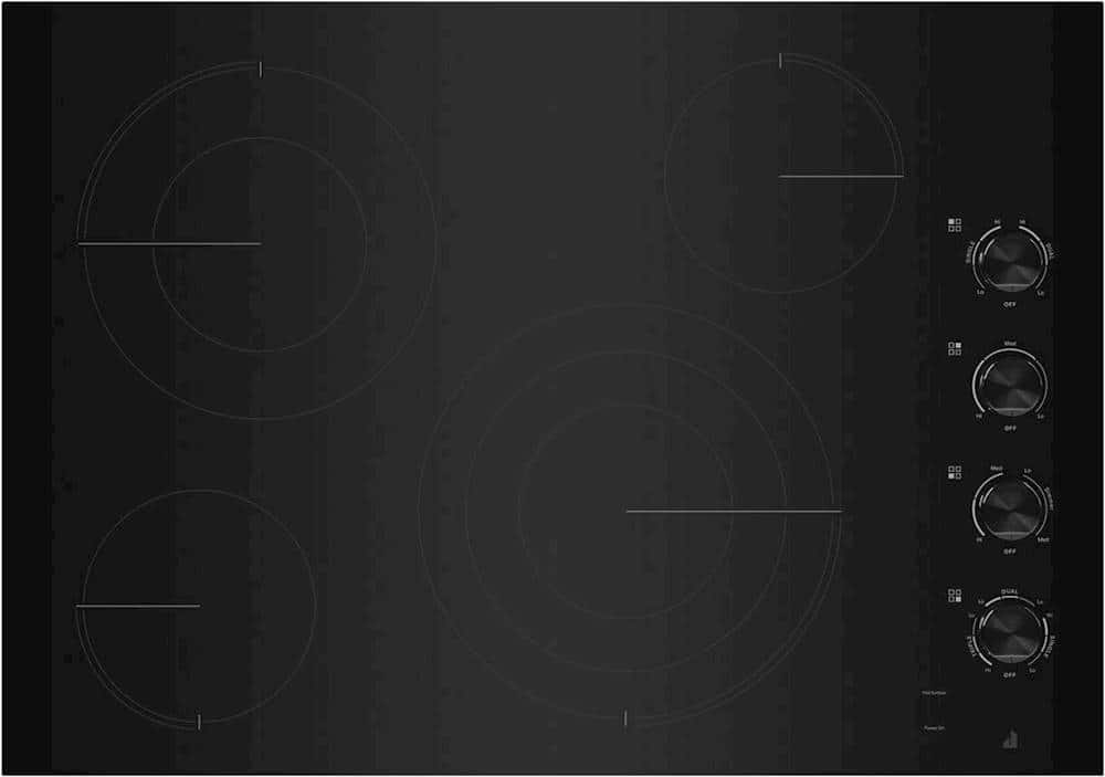 JennAir - 31 in. Wide 4 Element Electric Cooktop - Black