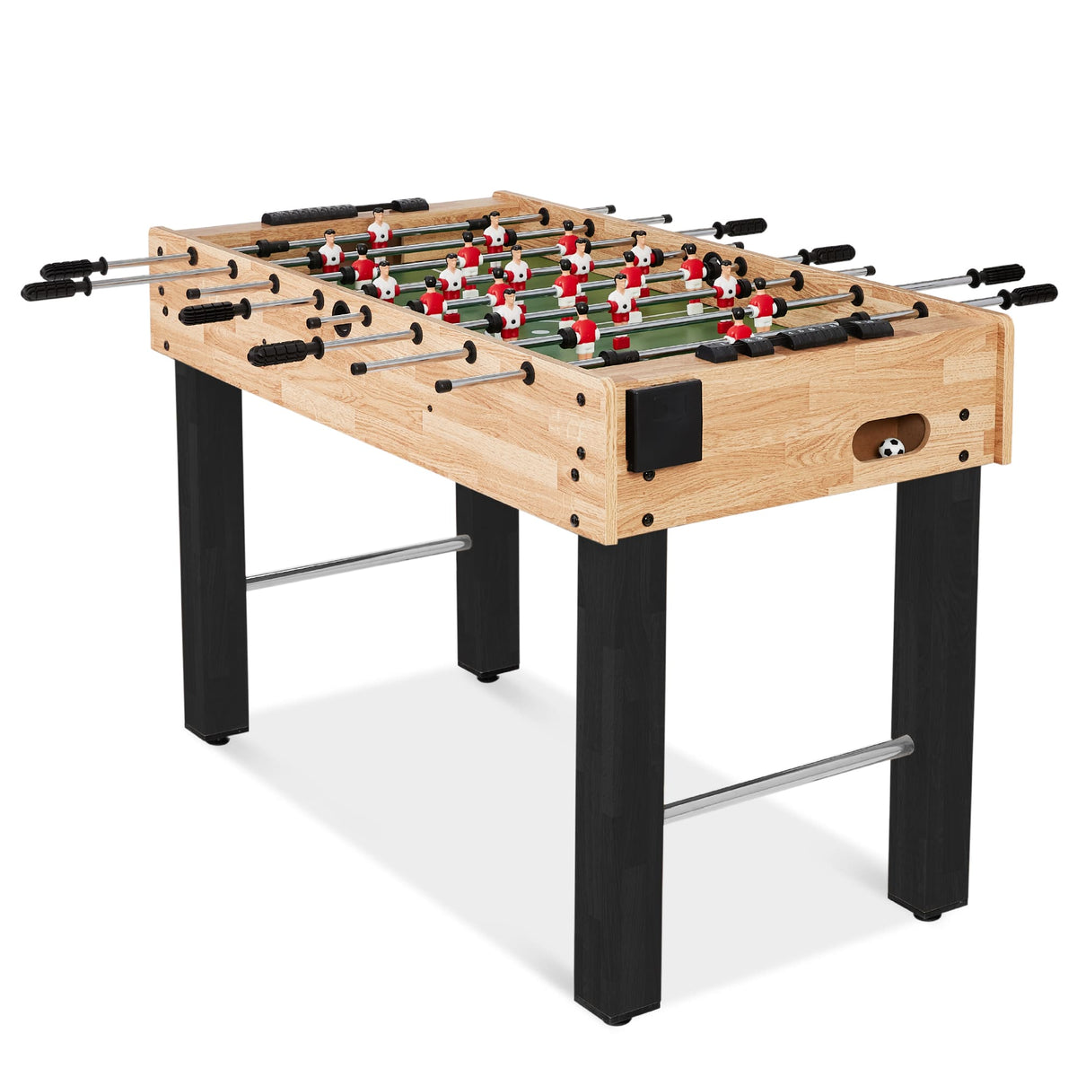 Best Choice Products - 48in Foosball Table for Kids & Adults, Arcade Soccer Game Table w/ 2 Balls - Natural