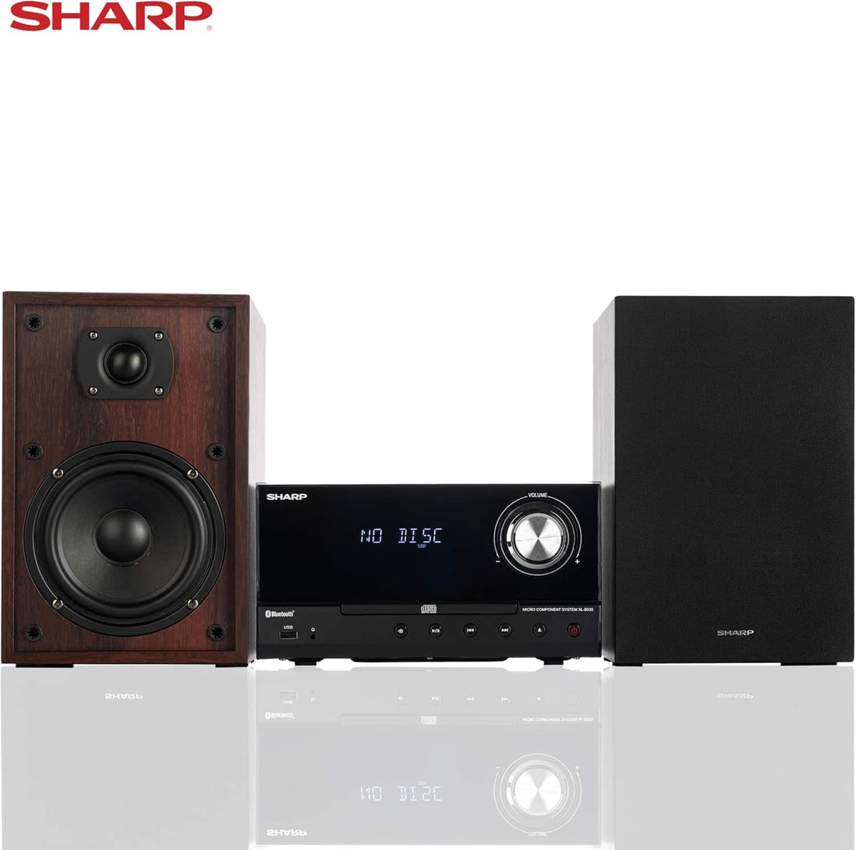 Sharp - XL-B530 Bluetooth CD Stereo Speaker System – Brown Oak