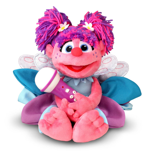 Front. Singing Machine - Sesame Street Karaoke Plush Backpack, Sing-Along Microphone & Speaker with Record, Playback and songs - Abby Caddaby.