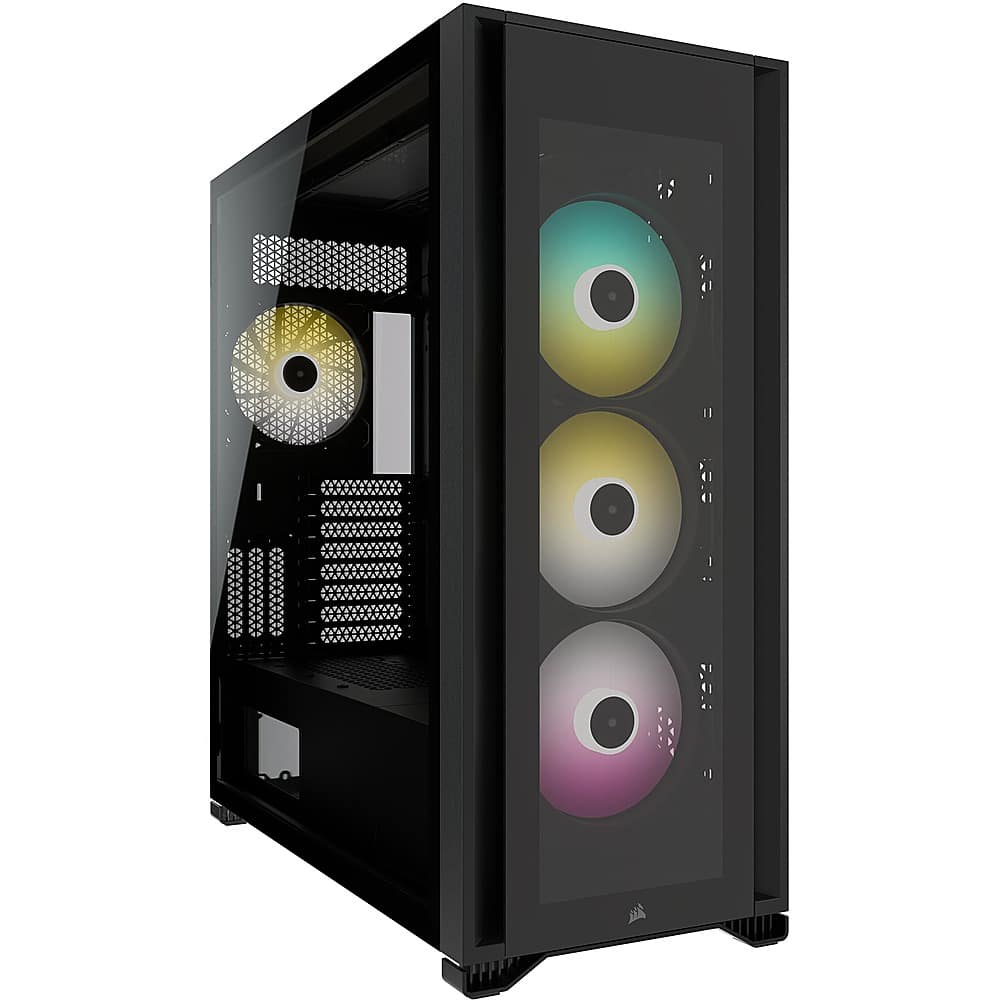 CORSAIR - iCUE 7000X RGB ATX Full-Tower PC Case - Black