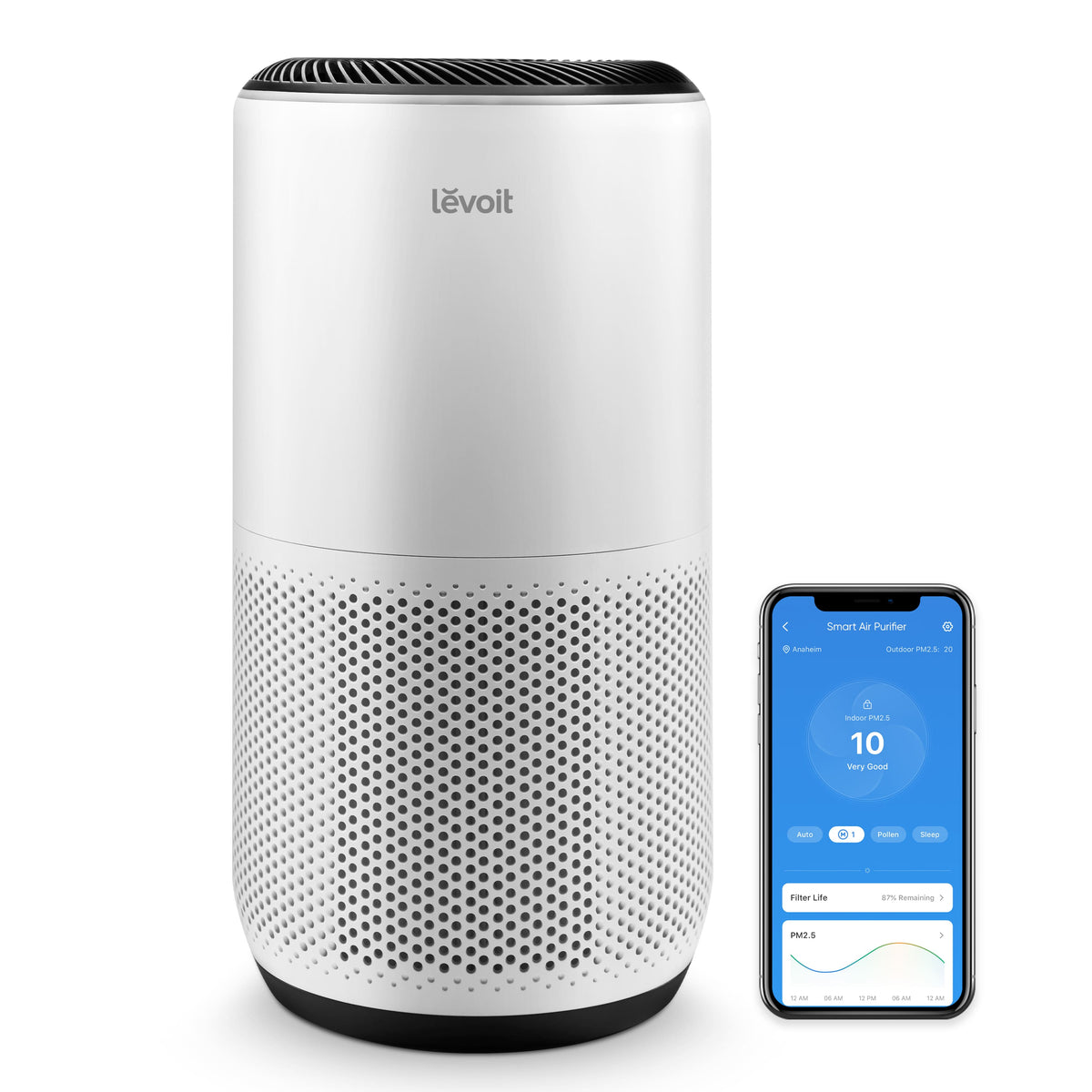 Levoit - PlasmaPro 400s-P Smart Air Purifier - White