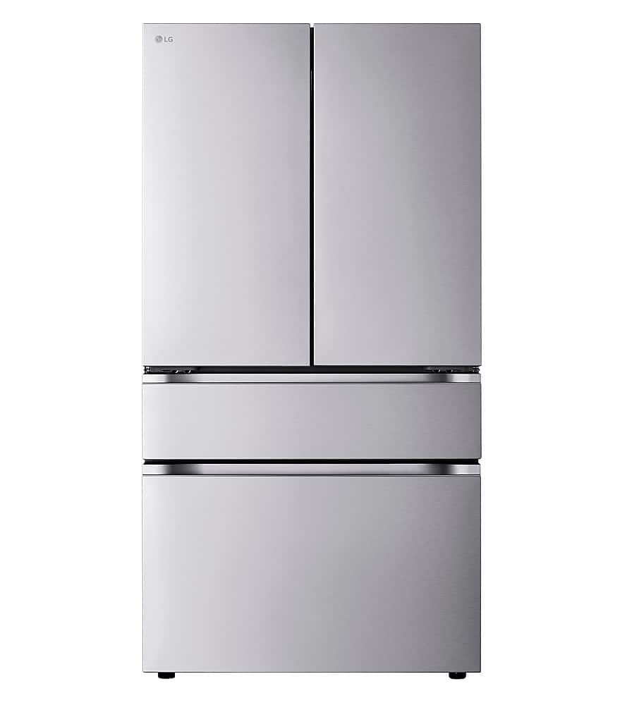 LG - 36-in Wide Counter-Depth MAX 25.5 Cu. Ft. 4-Door French Door Smart Refrigerator with Full-Convert Drawer - Stainless Steel