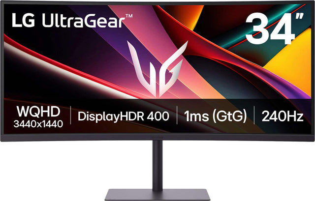 LG UltraGear™  
34"  
WQHD 3440x1440  
DisplayHDR 400  
1ms (GtG)  
240Hz