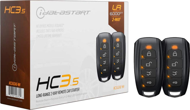 Front. iDataStart - HC3.5 2-Way LED Remote Start System - Installation Included - Black.