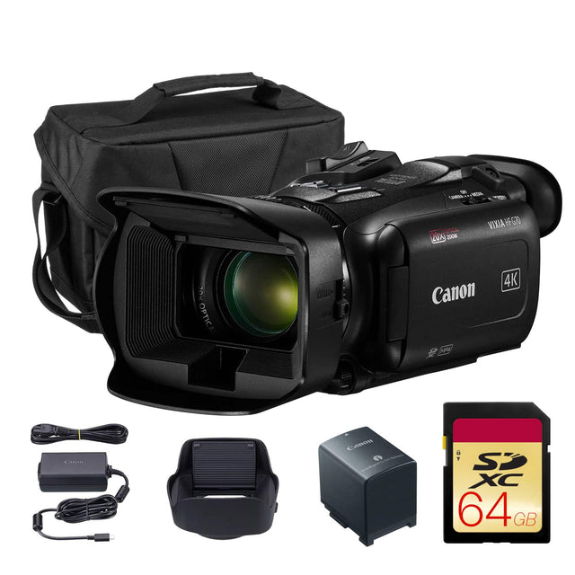 N W CA DOCA 20X MOOS VIXIAHEG HEG70  
OPTICA C ie Canon  
4K Canon e SD XC 64 GB