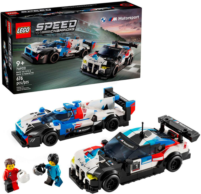 Front. LEGO - Speed Champions BMW M4 GT3 & BMW M Hybrid V8 Race Cars 76922.