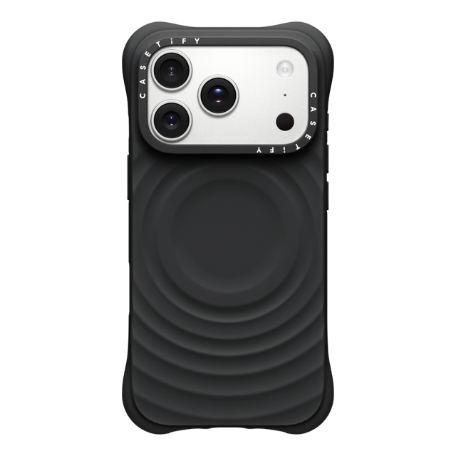 Front. CASETiFY - Apple iPhone 17 Pro Ripple Case - Black.