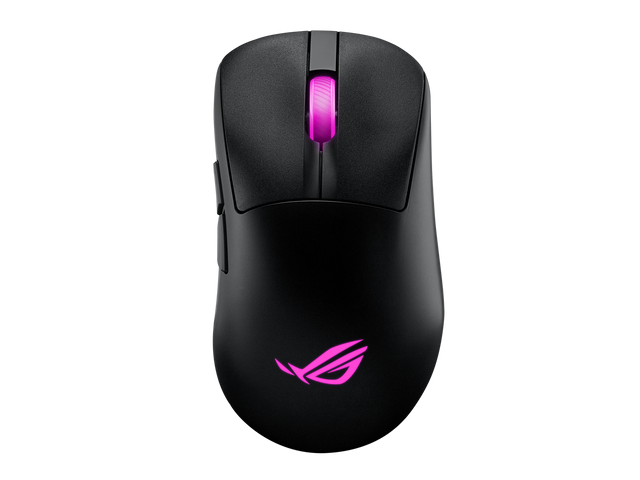 Front. ASUS - ASUS ROG Keris II Wireless Gaming Mouse, 64g, 42K DPI, ROG Switches, SpeedNova Wireless, Bluetooth - Black - Black.