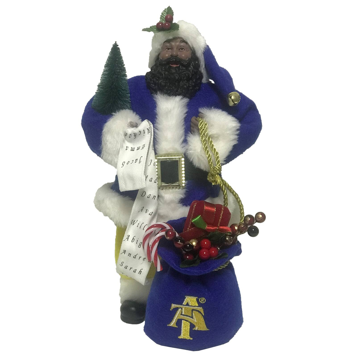 Santa's Workshop - North Carolina A&T Aggies 12'' Santa - Blue