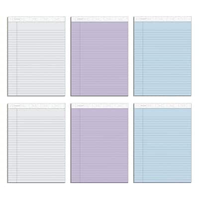 Front. TOPS - Prism Notepad, 8.5" x 11.75", Wide Ruled, 50 Sheets/Pad, 6 Pads/Pack - Assorted.