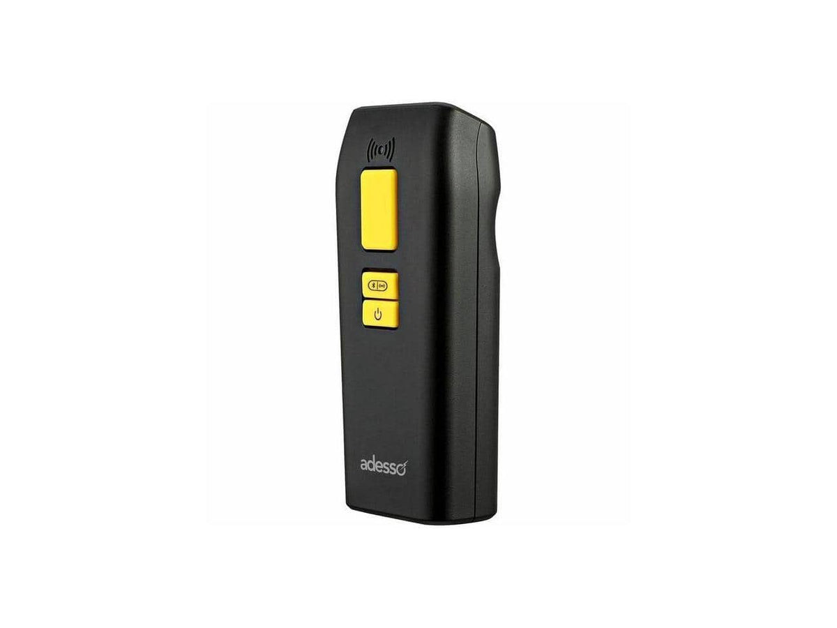 Adesso - Bluetooth & 2.4Ghz Wireless Antimicrobial & Waterproof 2D Barcode Scanner - Cable/Wireless Connectivity - 300 - Black