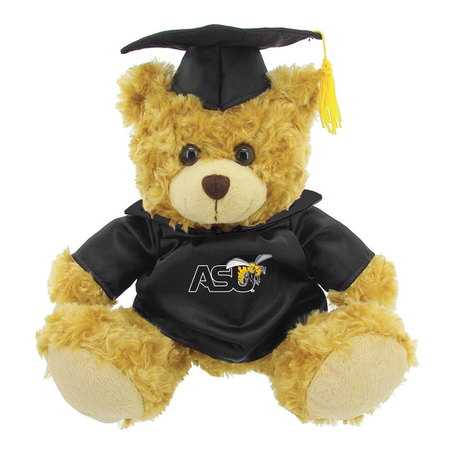 Front. Jardine - Black/Brown Alabama State Hornets 12'' Graduation Plush Bear - Black.