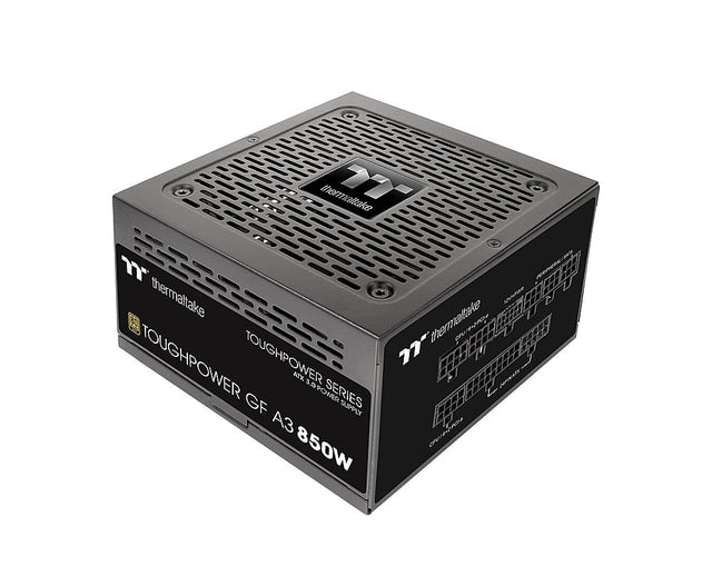 Front. Thermaltake - Toughpower GF A3 850W 80 PLUS Gold PCIe Gen 5 ATX 3.0 Ready Fully Modular Power Supply - Black.