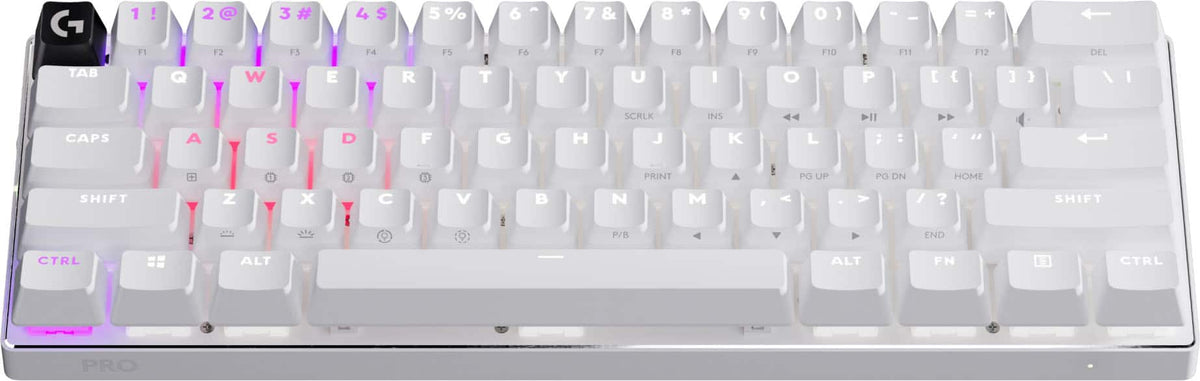 Logitech - PRO X 60 LIGHTSPEED TKL 60% Wireless Mechanical GX Optical Tactile Switch Gaming Keyboard with LIGHTSYNC RGB for PC - White