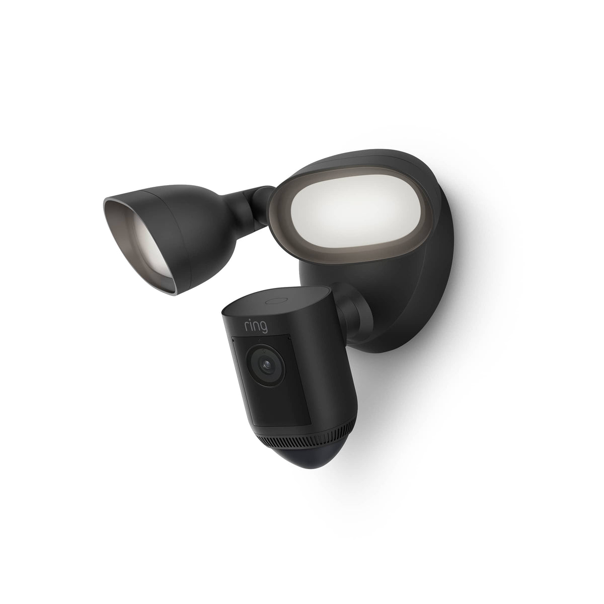 Floodlight Cam Pro with 2K Video and Ring Vision, 2 LED Lights, Dual Band Wi-Fi, and 3D Motion Detection - Black