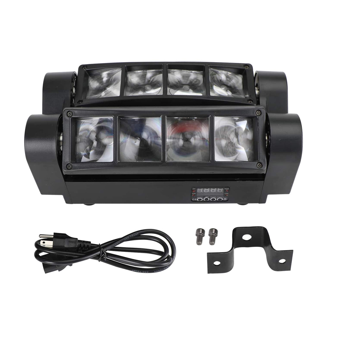 Topteng - 80W RGBW Spider Moving Head Light - 8-LED Stage Beam with DMX512, Sound Active, 540° Rotation, for DJ Party Club
