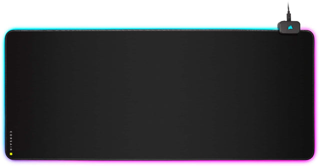Front. CORSAIR - MM700 RGB Extended Cloth Gaming Mouse Pad - Black.