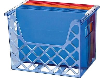 Officemate - Glacier Desk Top File Organizer, Blue - Transparent Blue