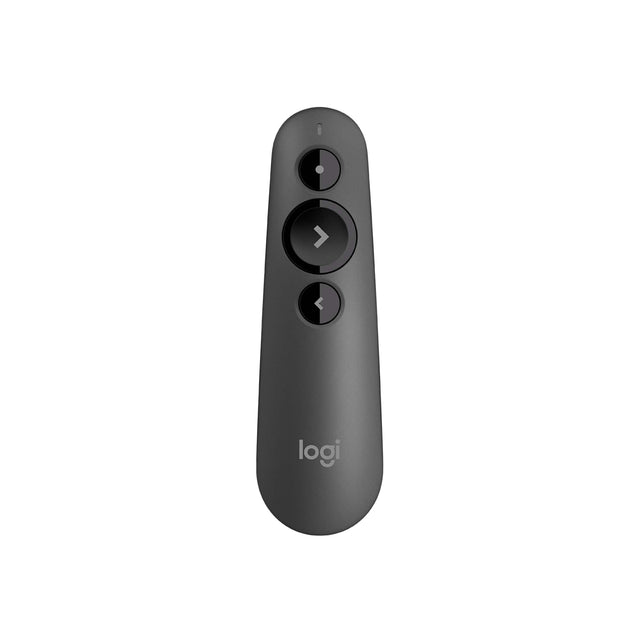 Front. Logitech - R500s Presenter Bluetooth and USB Remote Control - Graphite.