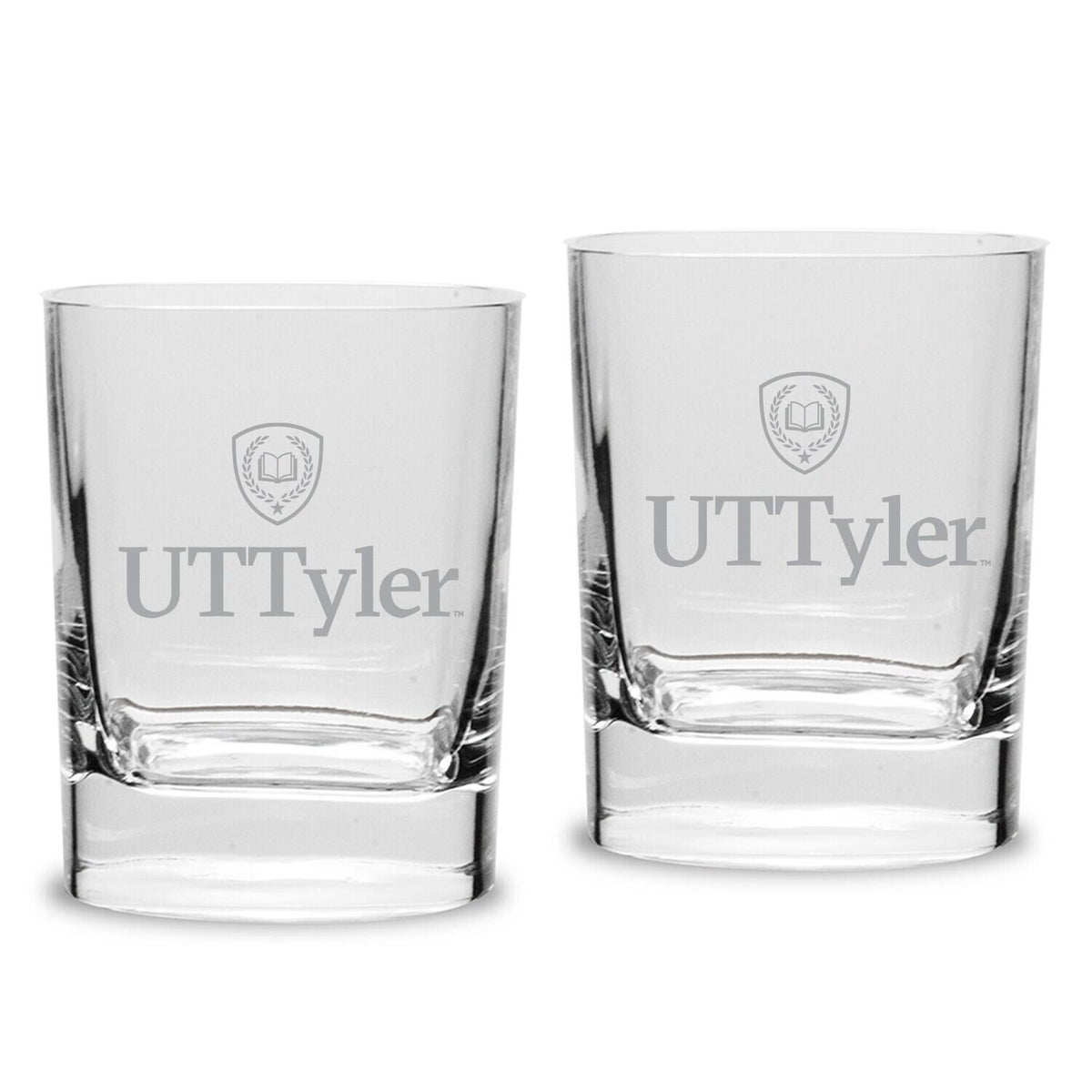 Jardine - Texas Tyler Patriots 11.75oz. Two-Piece Luigi Bormioli Square Double Old Fashion Glasses Set - Multicolor