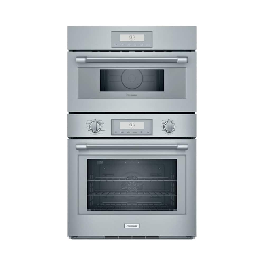 Thermador - Professional Series 30" Built-In Double Electric Smart Combination Microwave and Wall Oven with True Convection - Stainless Steel