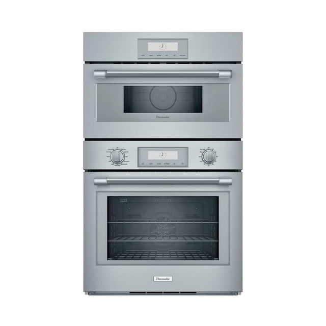 Front. Thermador - Professional Series 30" Built-In Electric Convection Wall Oven with Built-In Microwave - Stainless Steel.