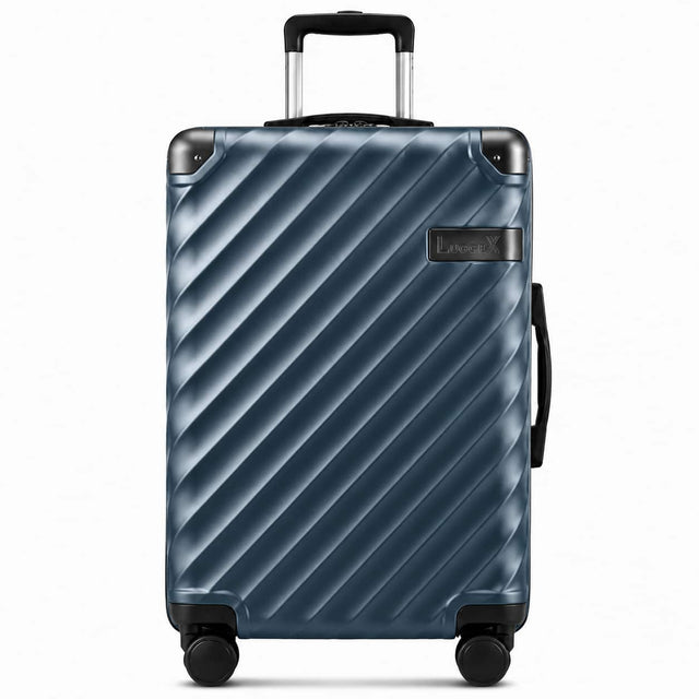 Front. LUGGEX - LUGGEX 20" Carry On Luggage Expandable Airline Approved PC Hardside Suitcase with TSA Lock KVC - EX - Navy.