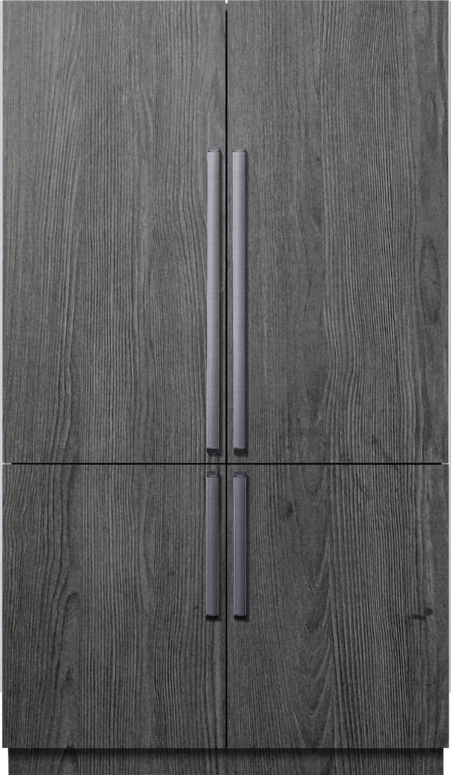 Front. Dacor - 27.7 Cu. Ft. 4-Door Flex French Door Built-In Smart 48" Refrigerator with Beverage Center and Whiskey Ball Ice - Custom Panel Ready.