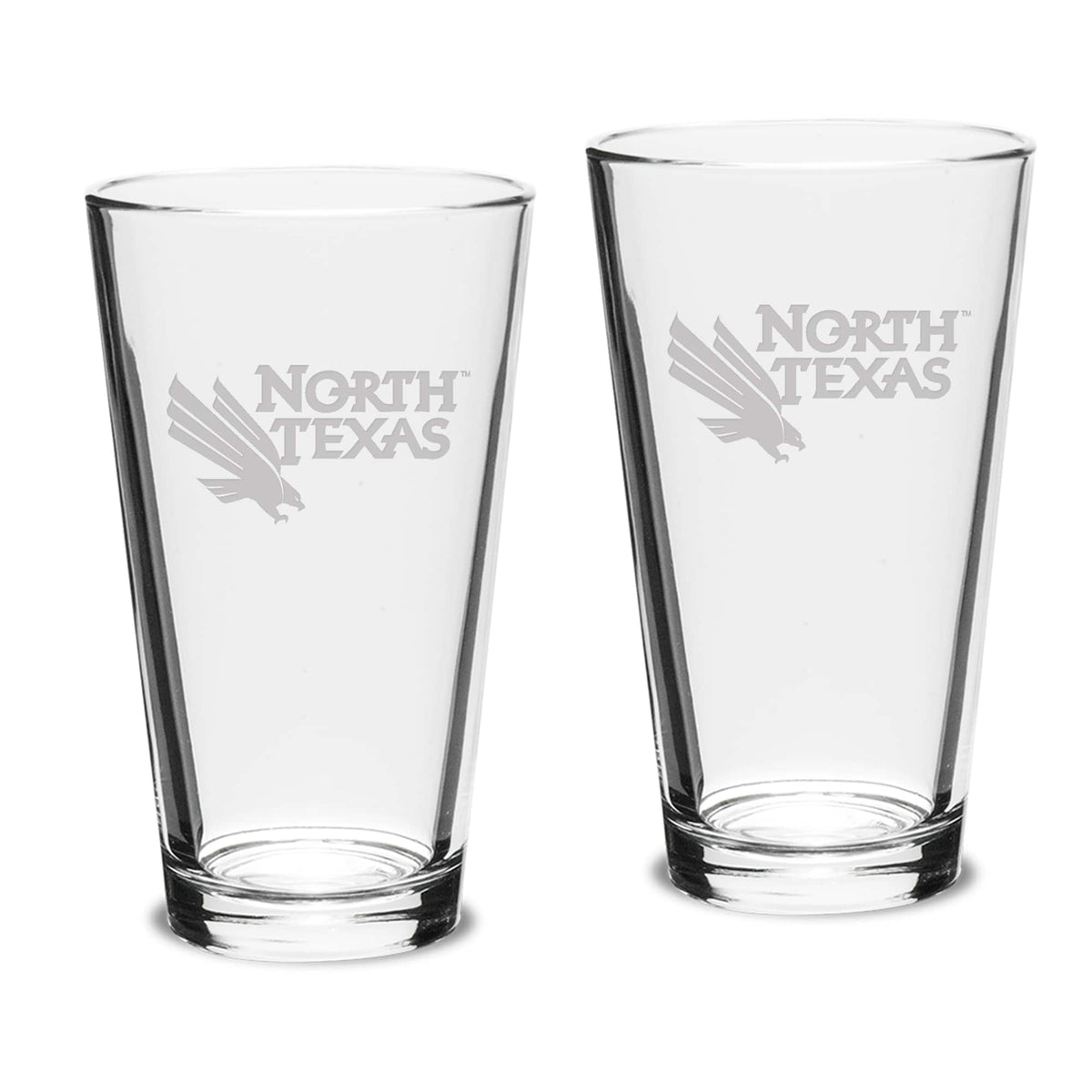 Jardine - North Texas Mean Green 16oz. 2-Piece Classic Pub Glass Set - Multicolor