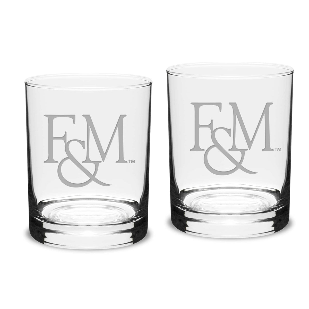 Jardine - Franklin & Marshall Diplomats 14oz. 2-Piece Classic Double Old Fashioned Glass Set - Multicolor