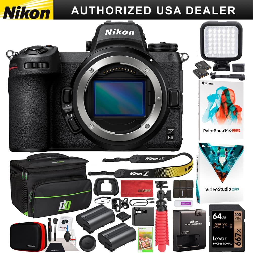 Bundle - Nikon - Z6II Mirrorless Camera Body Full Frame FX-Format with Accessory Kit