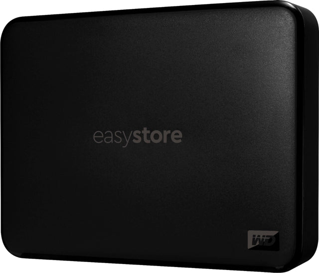 Front. WD - Easystore 6TB External USB 3.2 Gen 1 Portable Hard Drive - Black.