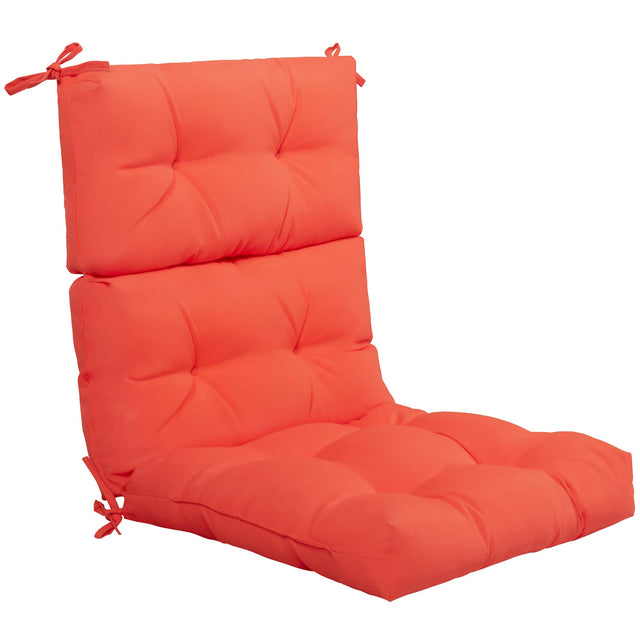 Front. Costway - Costway 22"x44" Back Chair Cushion Tufted Pillow Patio Seating Pad - Orange.