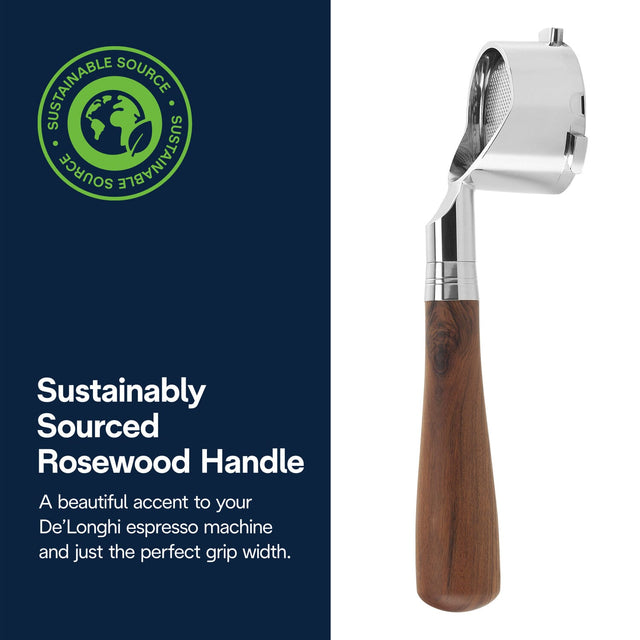 Sustainably Sourced Rosewood Handle

A beautiful accent to your De'Longhi espresso machine and just the perfect grip width.

Sustainable Source