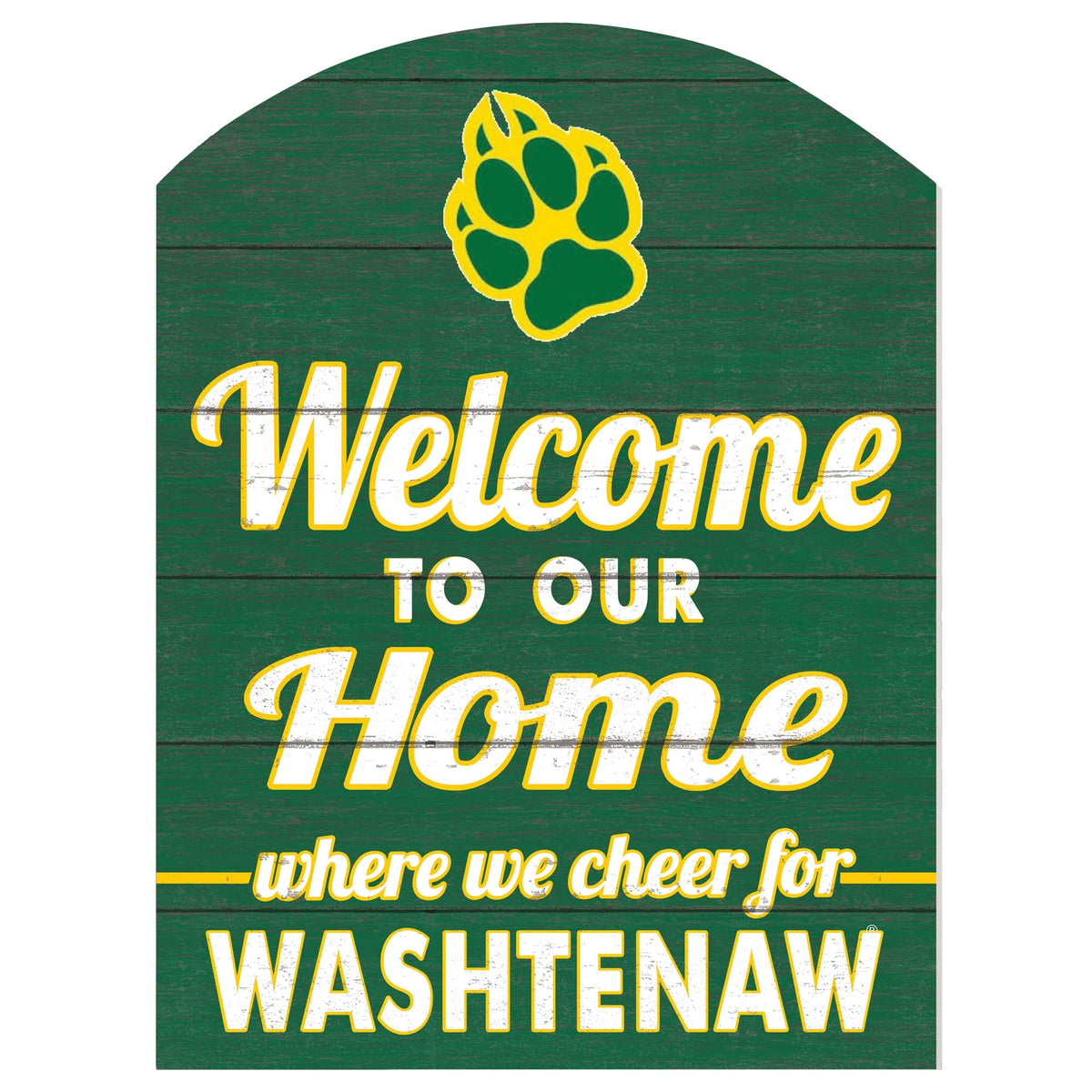 Jardine - Washtenaw Community College 16" x 22" Indoor/Outdoor Marquee Sign - Green