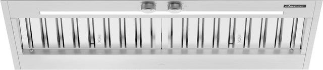 Front. Dacor - 36" Externally Vented Range Hood Liner with Auto-On Heat Sensors - Silver Stainless.