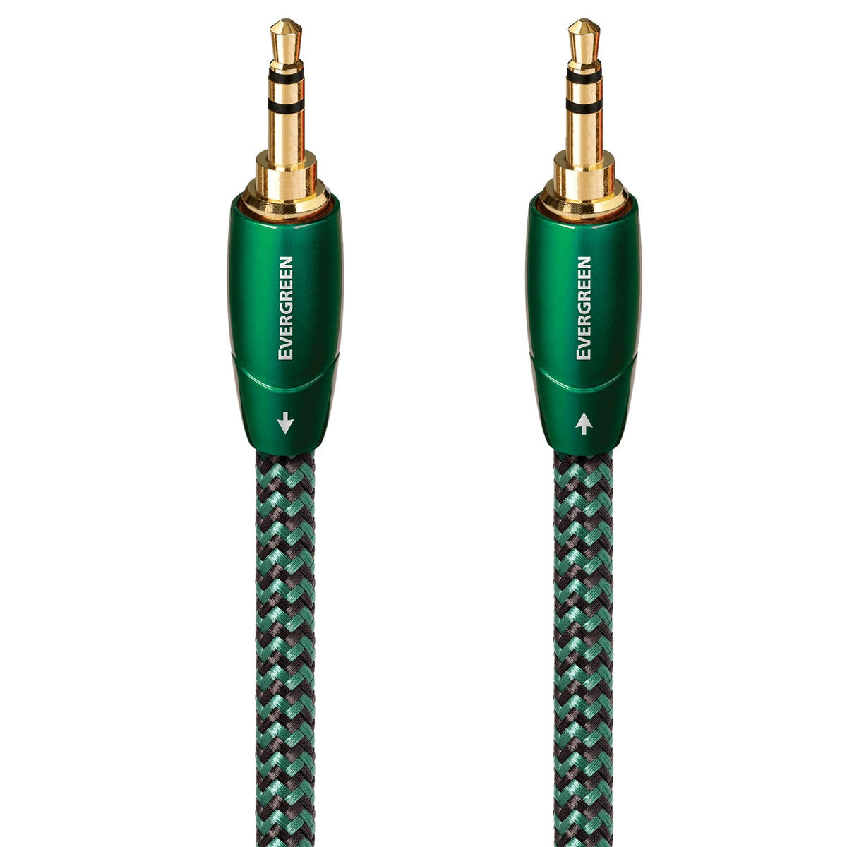 AudioQuest - Evergreen 3.5mm Mini M > M 6.6' Analog Audio Interconnect Cable - Green on Black